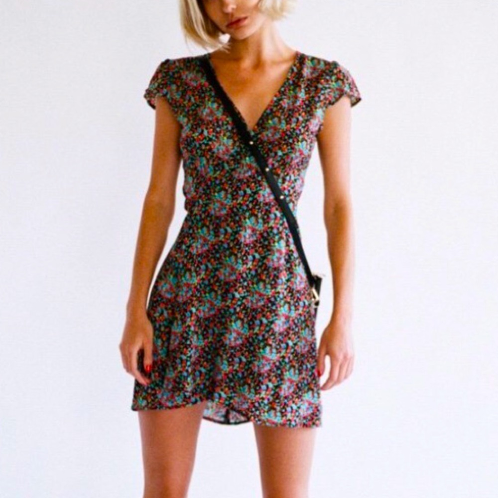 Jeu Illimite Floral Wrap Dress (NWT)